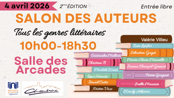 Salon des auteurs – 4 avril – salles des Arcades