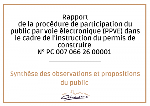 Synthèse des observations et propositions du publics suite à la PPVE